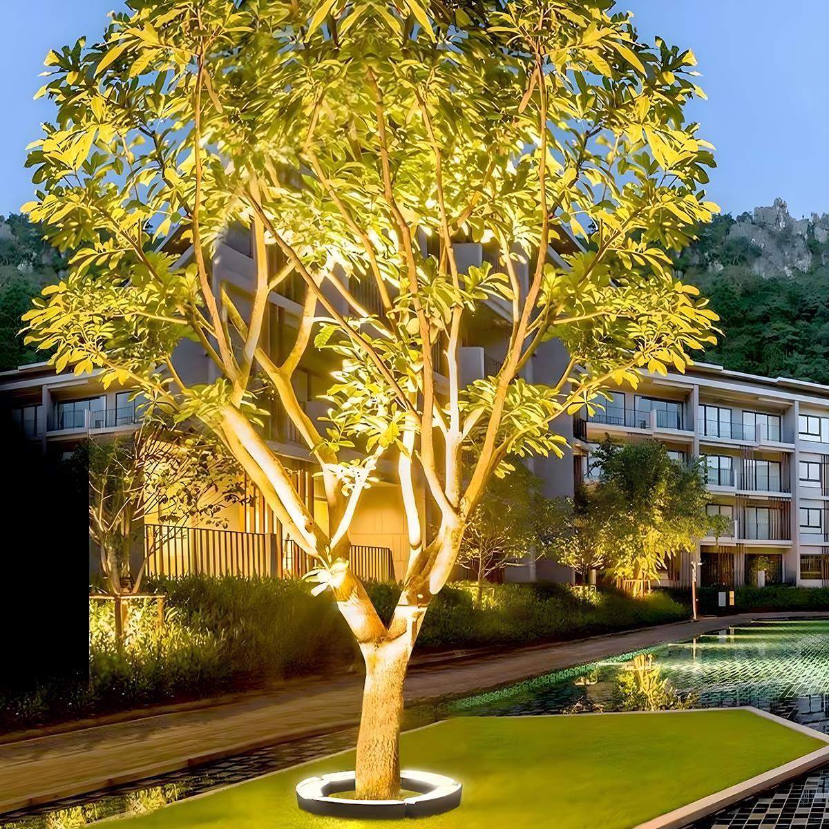 Garden Spotlight Cast Aluminium 24.5 cm 12W Black Outdoor Tree Pathway Landscape Spike Light | Thomler