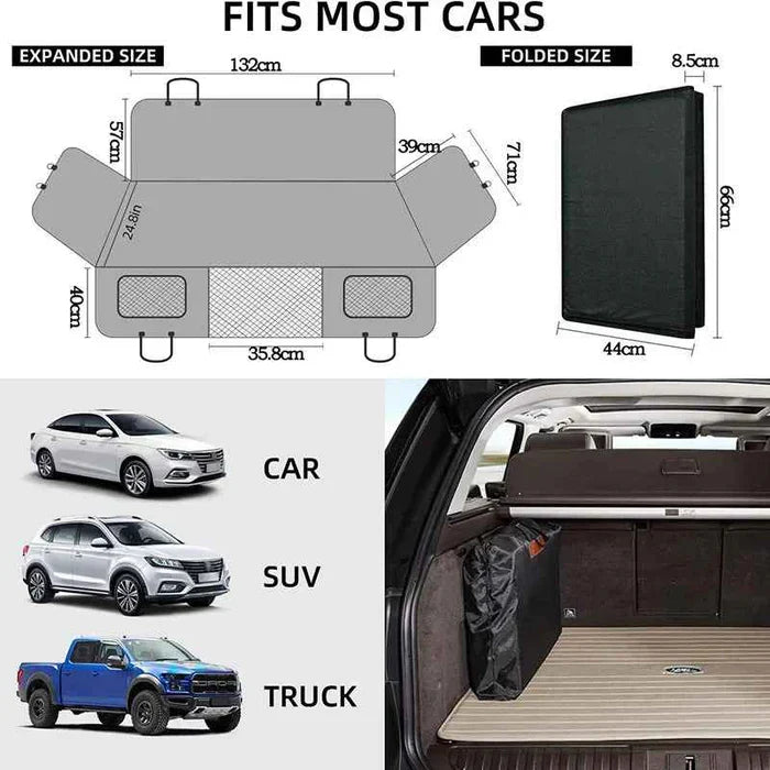 Dog Car Seat Cover Waterproof Backseat Extender Protector with Memory Foam for SUV Truck Travel Universal Fit Tear-Resistant Pet Mat | Thomler