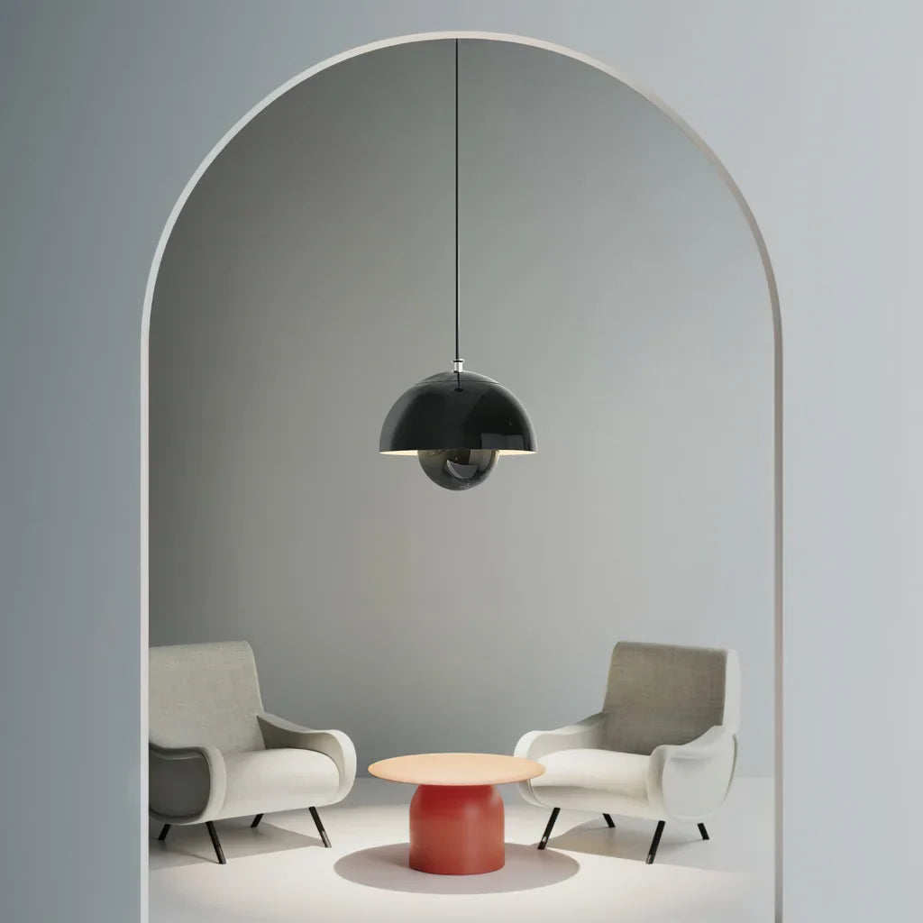 Pendant Light Metal 10 in Spherical Adjustable Living Room Dining Area Modern Chandelier Industrial Style LED Ceiling Fixture | Thomler
