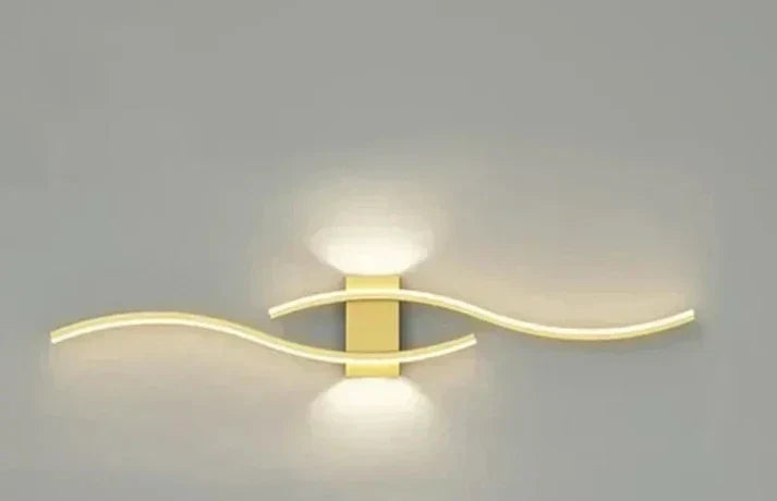 Curved LED Wall Sconce – Contemporary Metal Fixture for Bedroom, Living Room & Office – 24 Inch Warm Glow | Thomler