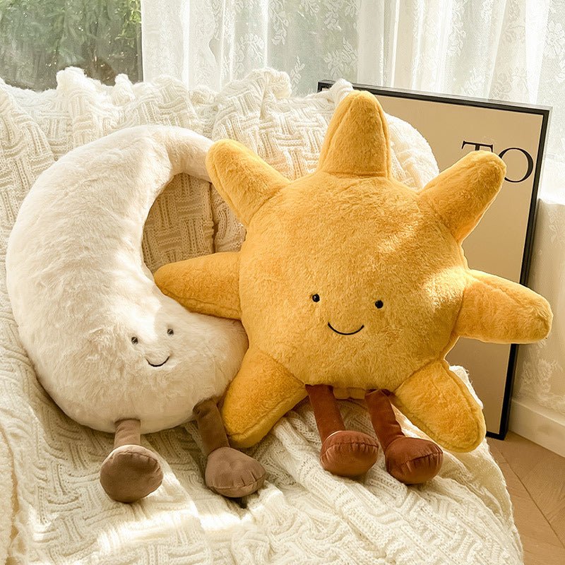 Kuschelkissen Sonne & Mond mit süßem Gesicht