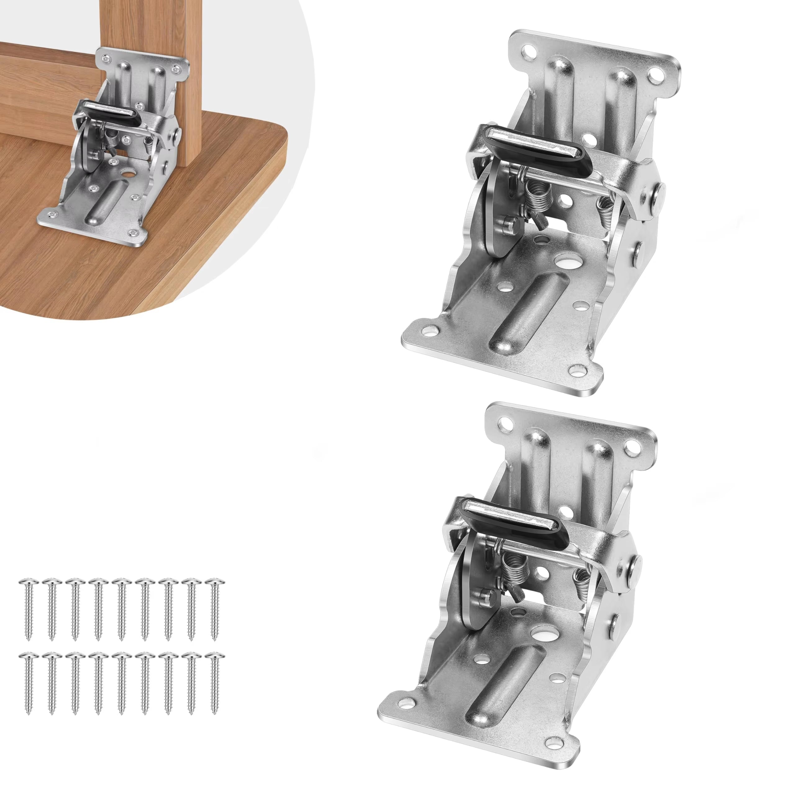 Stahl Klapptischbeschlag – Selbstverriegelnd, bis 225 kg, 2er-Set