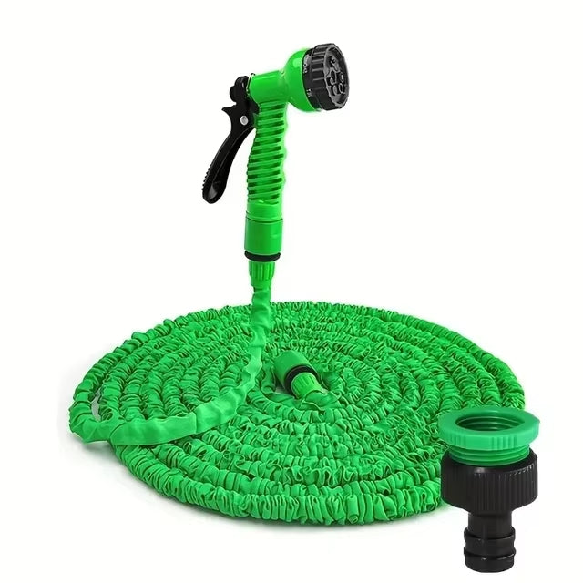 3-fach dehnbarer Gartenschlauch 7,5–60 m mit 7-Funktions-Sprühpistole