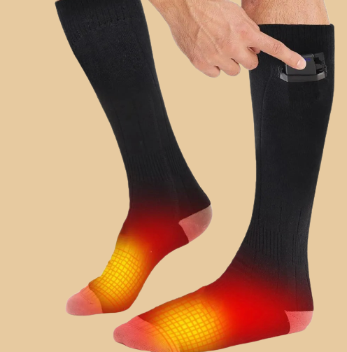 Battery-Powered Heated Socks with Adjustable Temperature Control – All-Day Warmth for Winter | Thomler