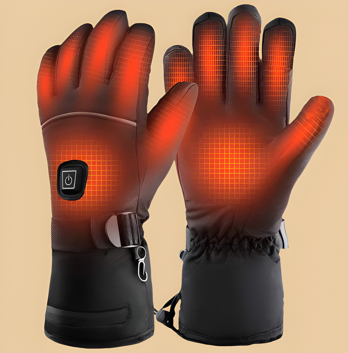 Battery-Powered Winter Gloves with 3-Level Adjustable Hand Warmers for Skiing, Ice Fishing, Snowboarding & Outdoor Work | Thomler