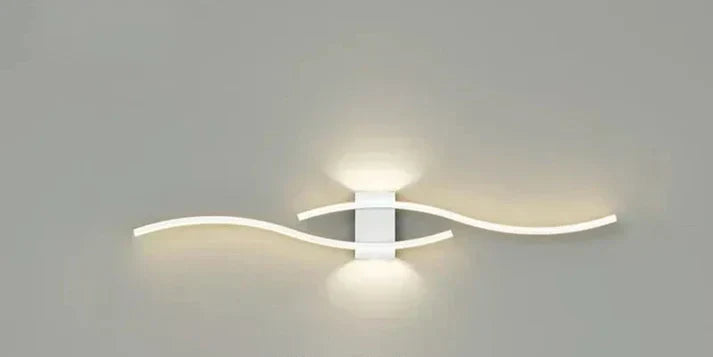 Curved LED Wall Sconce – Contemporary Metal Fixture for Bedroom, Living Room & Office – 24 Inch Warm Glow | Thomler