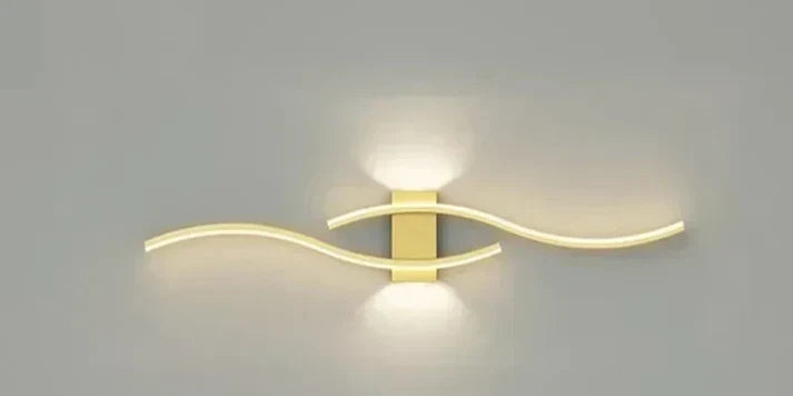 Curved LED Wall Sconce – Contemporary Metal Fixture for Bedroom, Living Room & Office – 24 Inch Warm Glow | Thomler