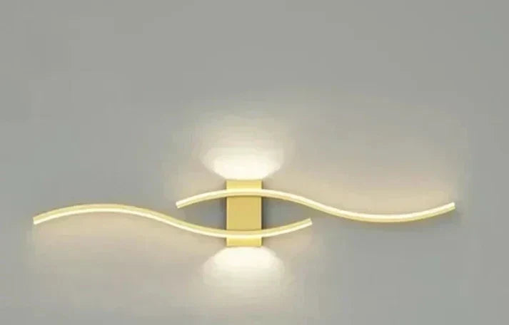 Curved LED Wall Sconce – Contemporary Metal Fixture for Bedroom, Living Room & Office – 24 Inch Warm Glow | Thomler