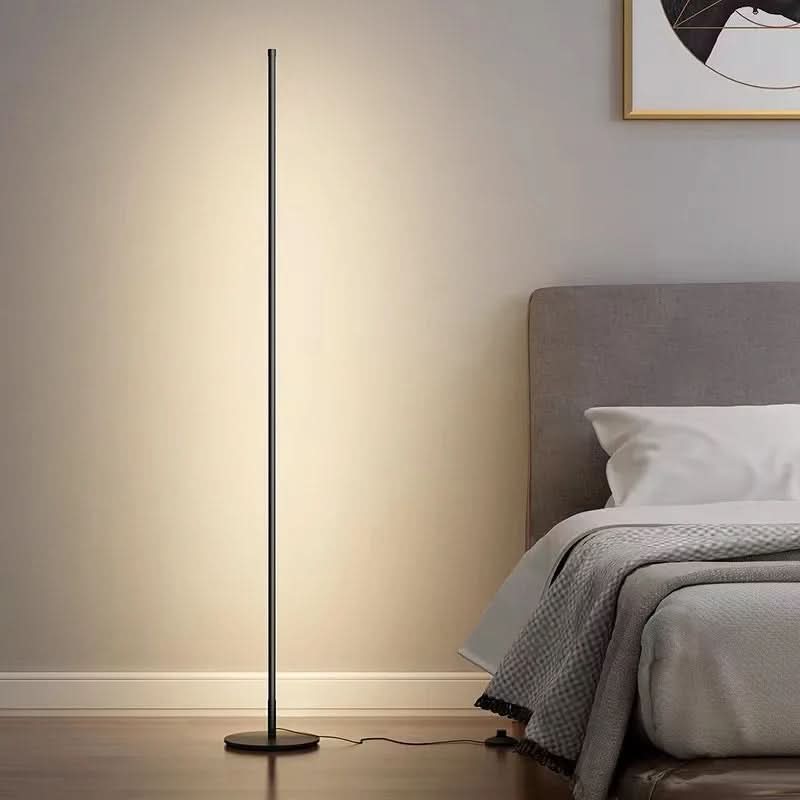 Floor Lamp Metal 63 in Warm White LED Dimmable Living Room Reading Light Modern Slim Design | Thomler