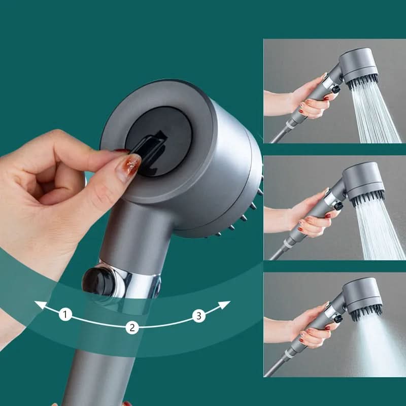 High-Pressure Filtered Showerhead with Built-In Water Purifier & 3-Mode Massage Spray for Low Pressure Bathrooms | Thomler