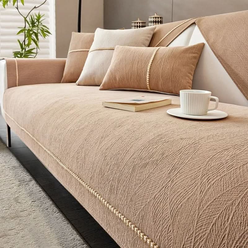 Sofa Cover Linen 84 in x 84 in Elegant Living Room Protection Non-Slip Stretch Slipcover | Thomler