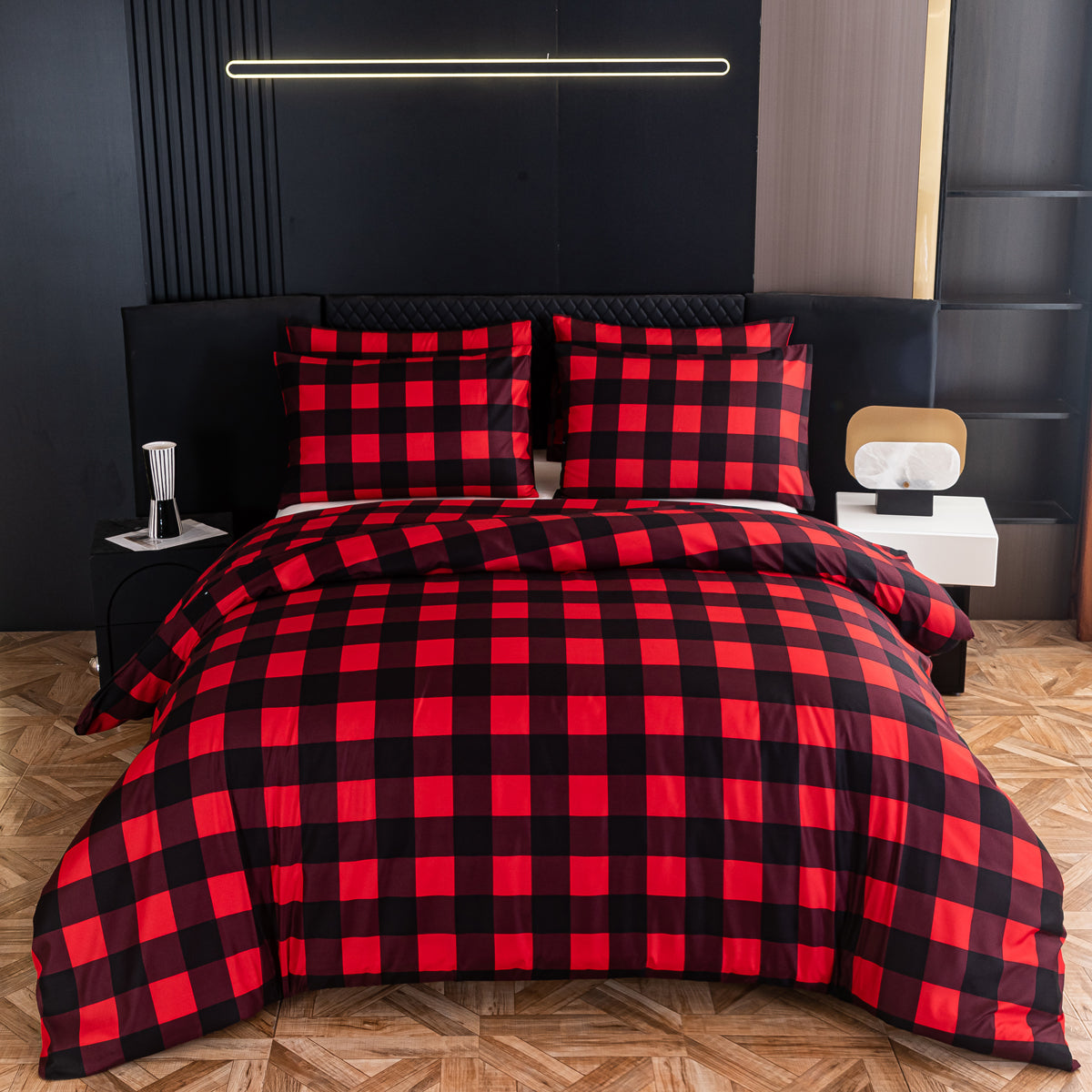 Abstract Geometric Bedding Set – Retro Chevron Pattern Duvet Cover for Queen & King Beds | Thomler