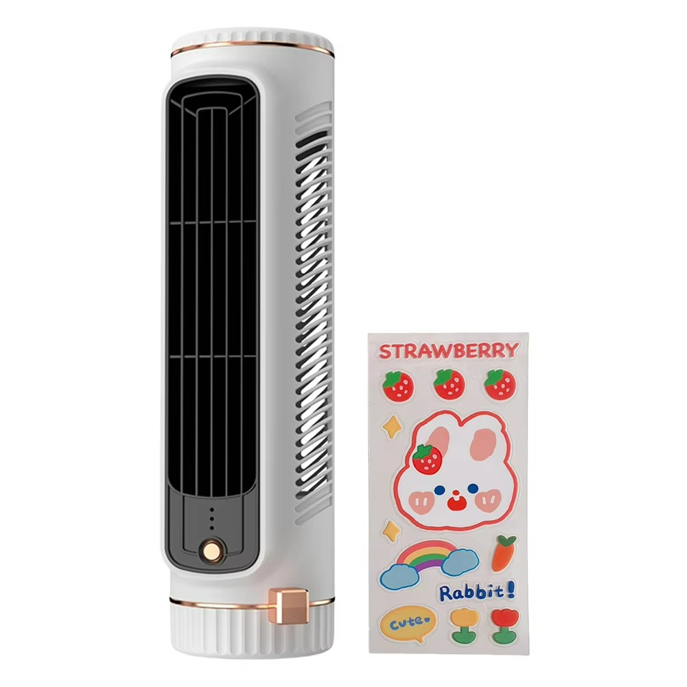Bladeless Tower Fan with 360° Air Circulation & Ice-Cool Technology for Home Office Bedroom Living Room Desktop USB Powered 5W Quiet | Thomler
