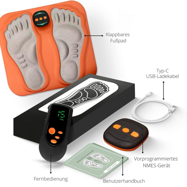 Foot Nerve Stimulation Mat for Neuropathy Pain Relief | EMS Therapy Pad | Circulation Booster for Tingling Feet | Rechargeable Massager with | Thomler