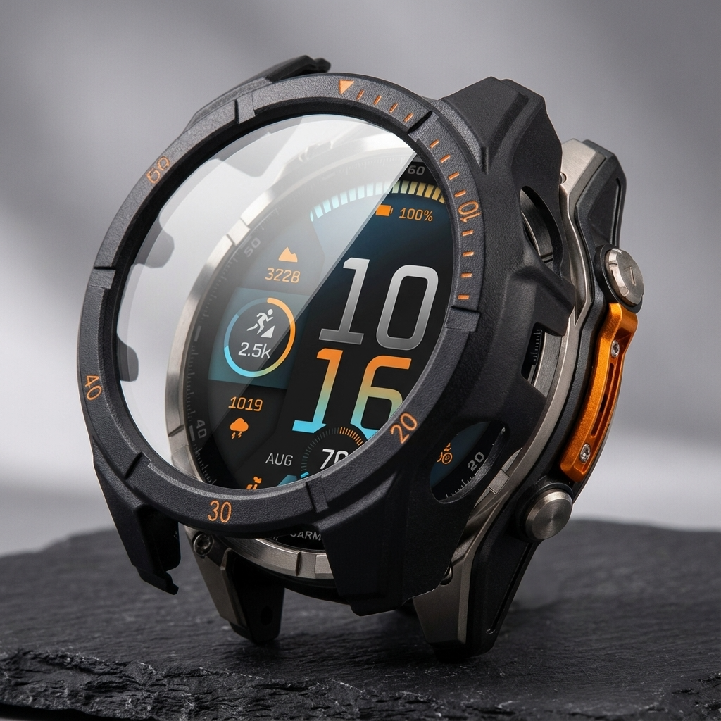 Protective Case & Screen Guard for Garmin Fenix 8 & Descent Mk3i Smartwatch | Thomler