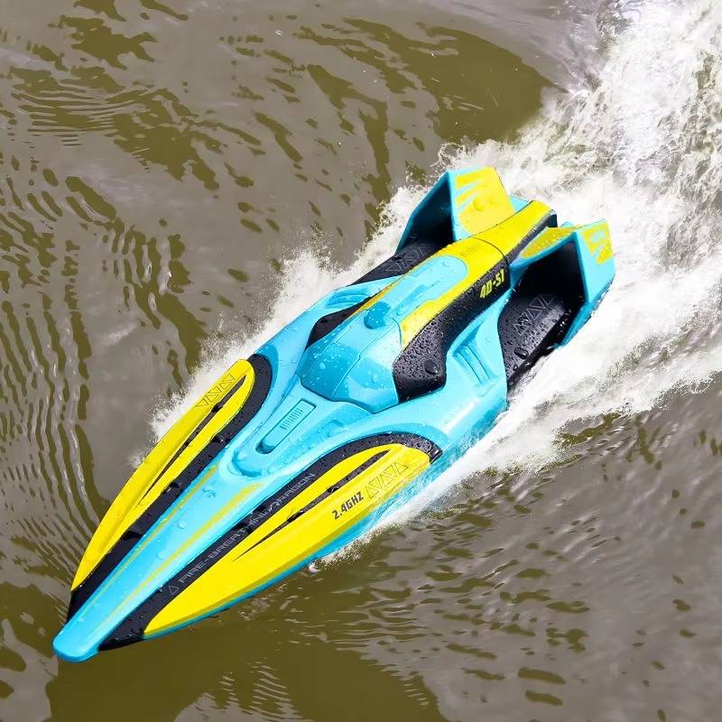 Remote Control Speed Boat 22 MPH Twin Motor Racing RC Boat with LED Lights 2.4GHz 328ft Range Waterproof High Speed RC Boat for Lakes | Thomler