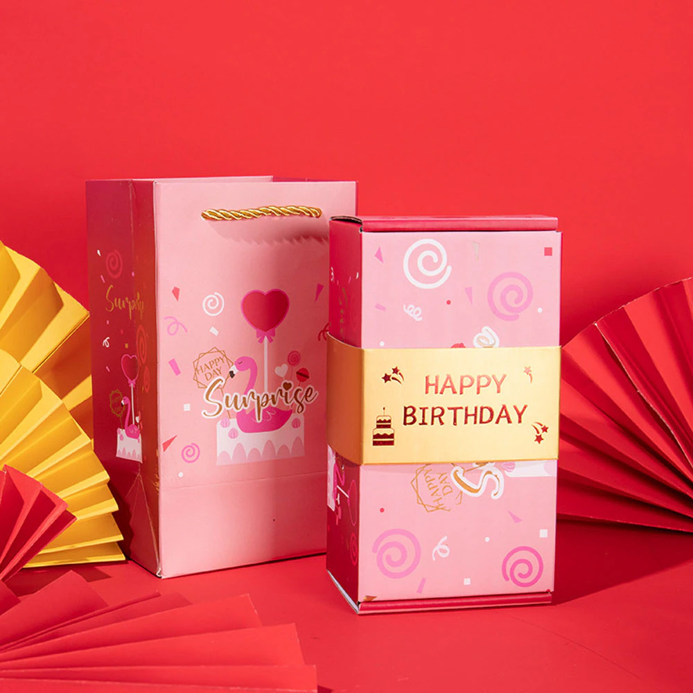 Pop-Up Gift Box with Surprise Reveal Mechanism for Birthdays, Weddings & Christmas – Decorative Keepsake Packaging | Thomler