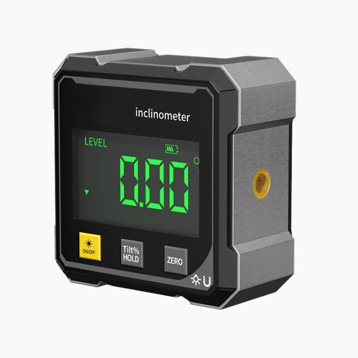 Digital Angle Meter Aluminium 6.0 cm 2.4" Magnetic Alignment Laser Level Shelf Installation Measuring Tool USB Rechargeable | Thomler