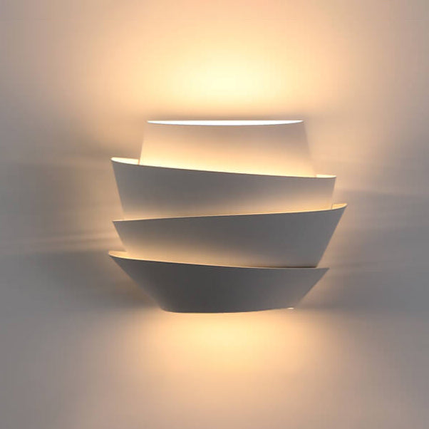 Double Up-Down Wall Sconce White Mid-Century Modern Light Fixture for Bedroom Living Room Hallway Indoor Scandinavian Minimalist Home Decor | Thomler