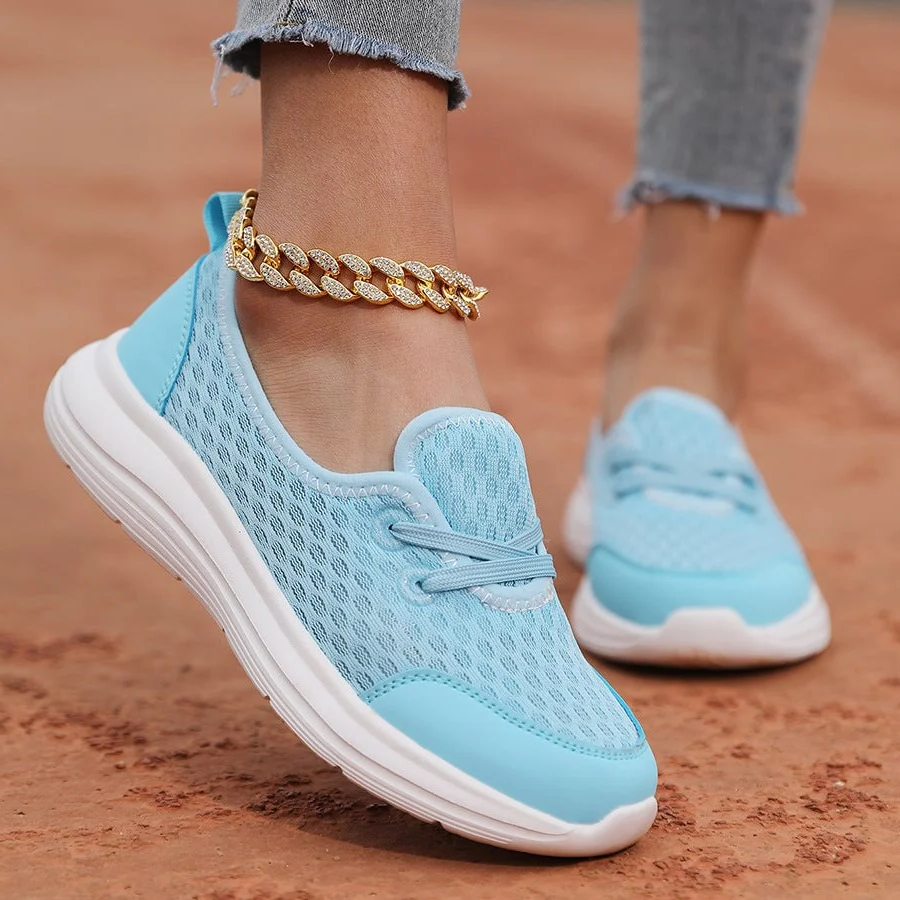 Breathable Mesh Walking Shoes with Arch Support for Women – Lightweight Wedge Design for All-Day Comfort | Thomler
