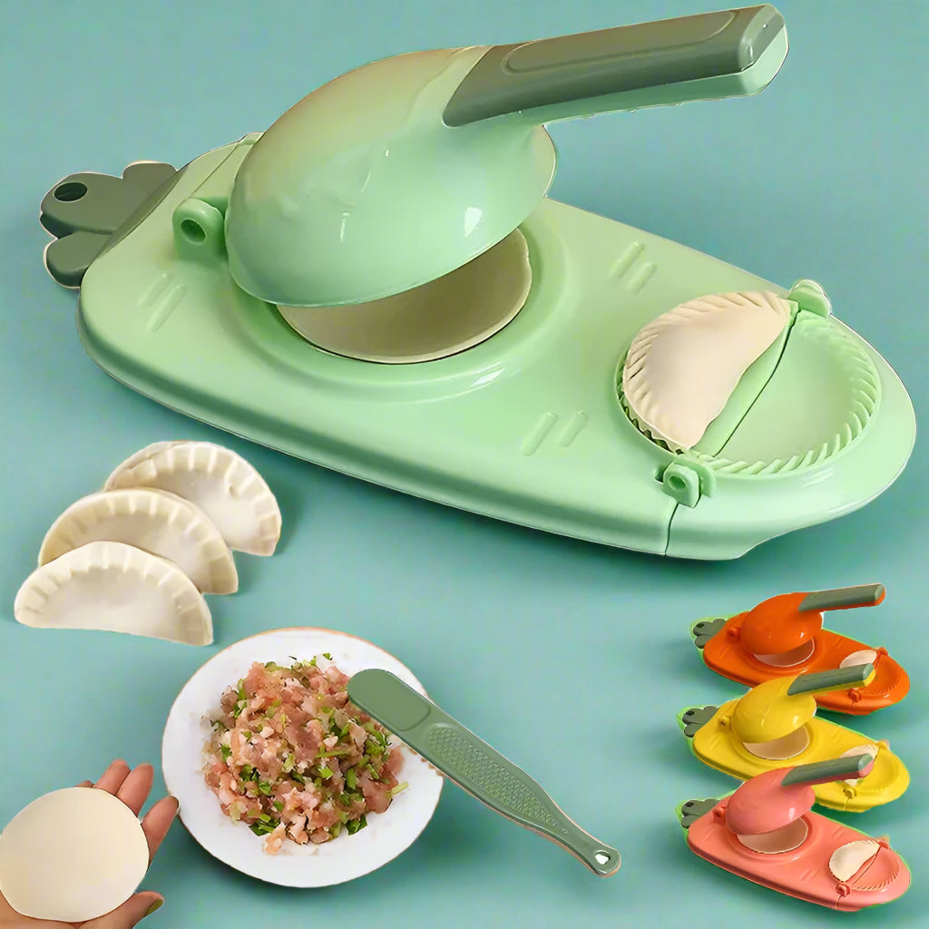 Hand Press Dumpling Cutter & Crimper Tool for Ravioli, Wontons & Pastries | Thomler