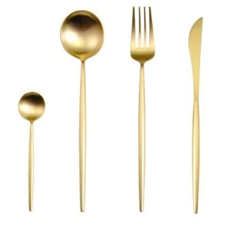 Stainless Steel Flatware Set 24-Piece Service for 6 with Colorful Handles for Everyday Dining Modern Table Utensils | Thomler