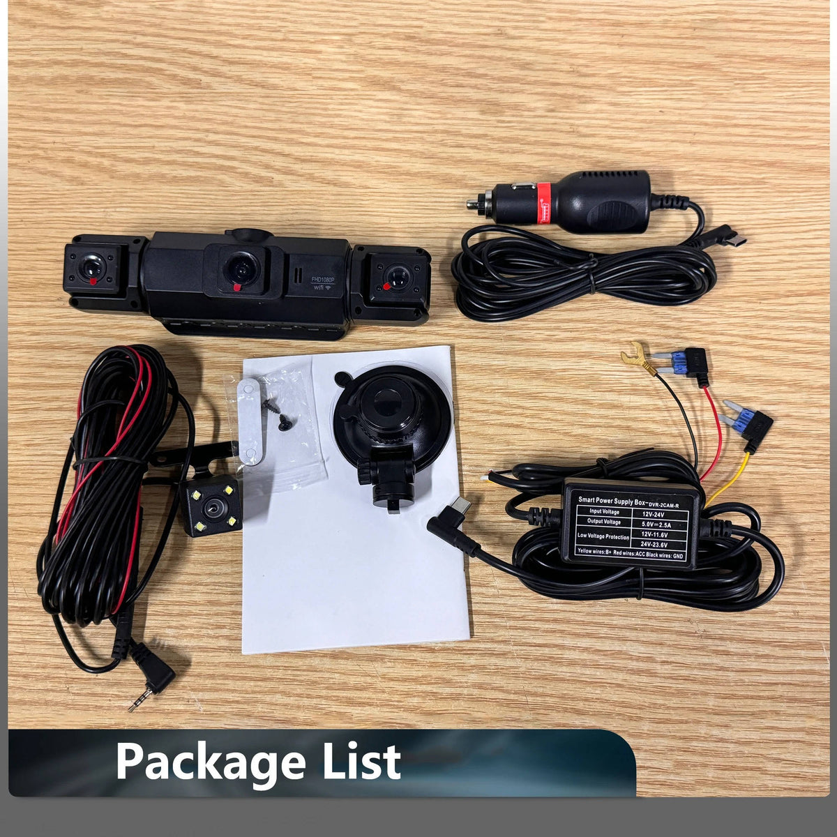 4-Camera 1080P Vehicle Recording System with Infrared Vision – Front Rear Side Surveillance Monitor for Cars Trucks SUVs | Thomler