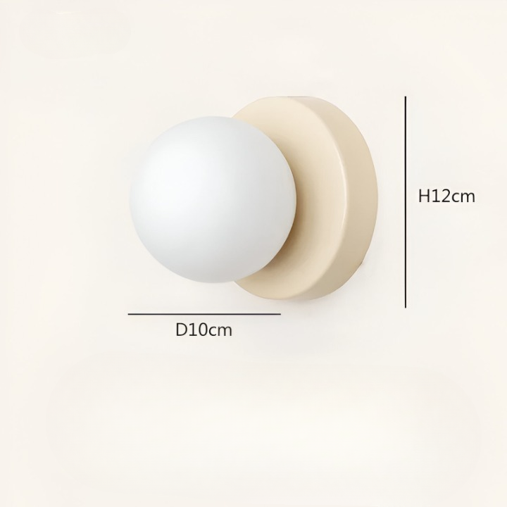 Wall Lamp Glass 10.0 cm White Bedroom Bedside Nordic Minimalist G9 LED Accent Lighting Indoor Fixture | Thomler
