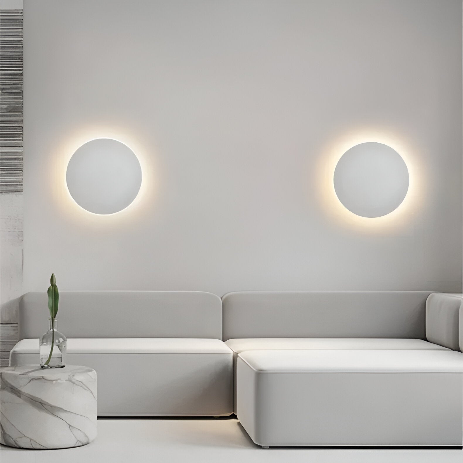Wall Light Aluminum 11.8 in Round Warm LED Bedroom Hallway Minimalist Modern Nordic Sconce Ambient Lighting | Thomler