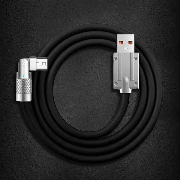 Swivel Head Charging Cord with Fast Data Sync – 47 in Cable for Gaming & Phone Use | Thomler