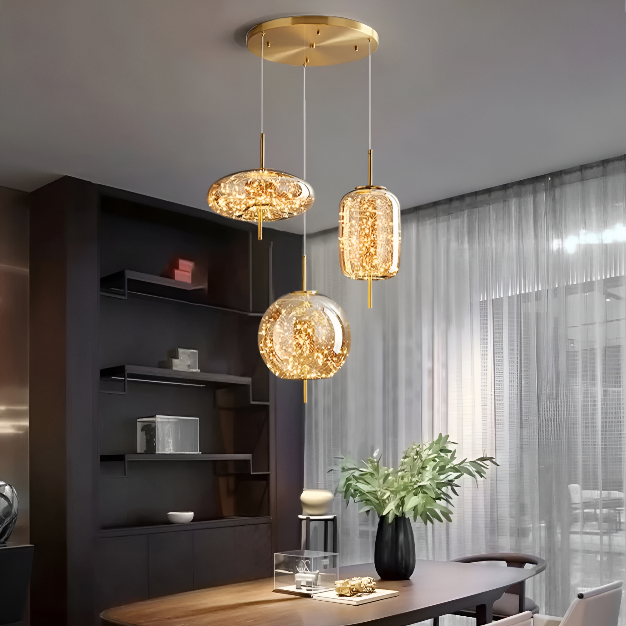 Pendant Light Glass 7.9 in Modern Adjustable Dining Room Kitchen Island Hanging Ceiling Lamp Scandinavian Minimalist Fixture | Thomler