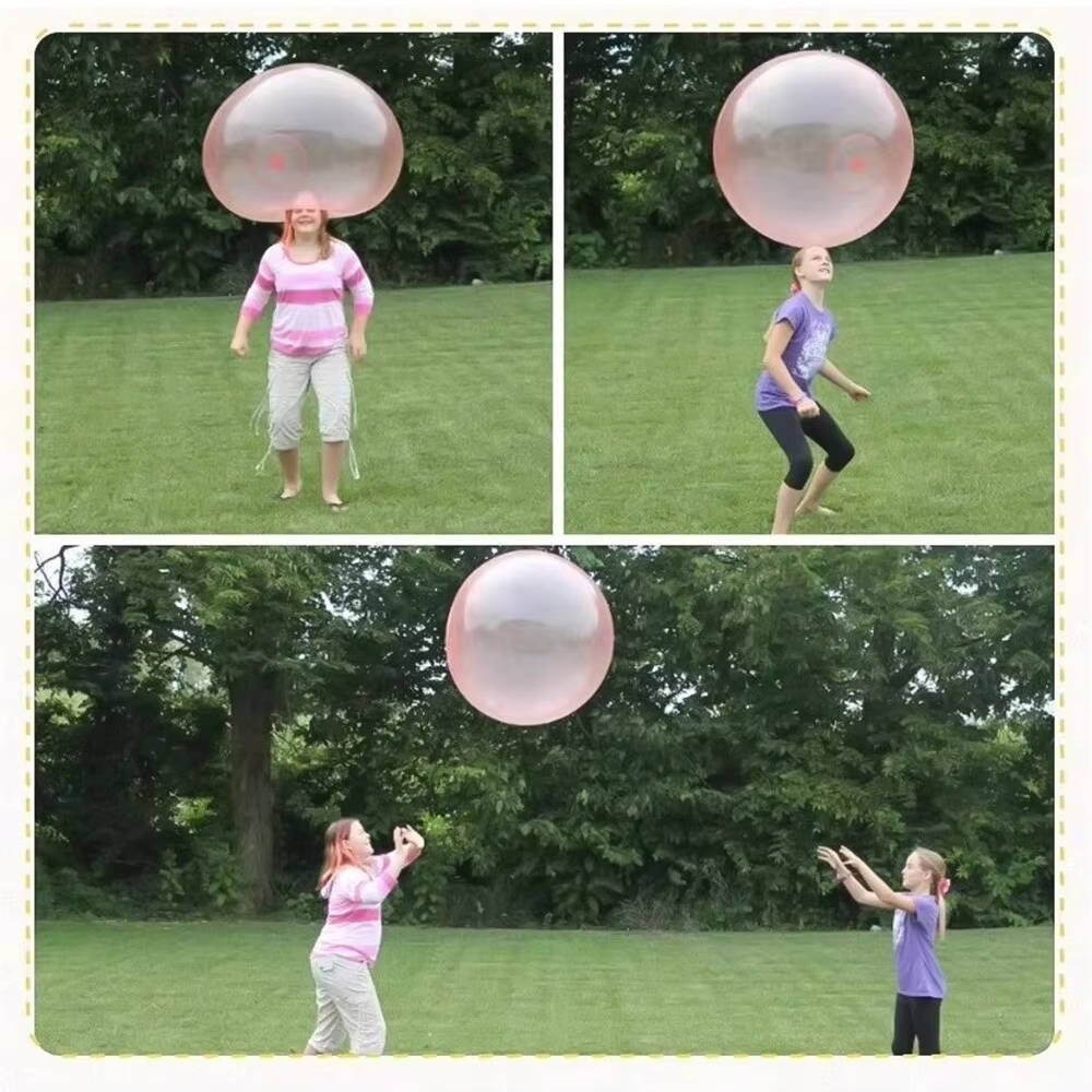 Inflatable Transparent Play Ball 3-Pack for Kids Outdoor Indoor Pool Yard Games Bounce Toss Kick Backyard Fun Water Air Fill Portable | Thomler