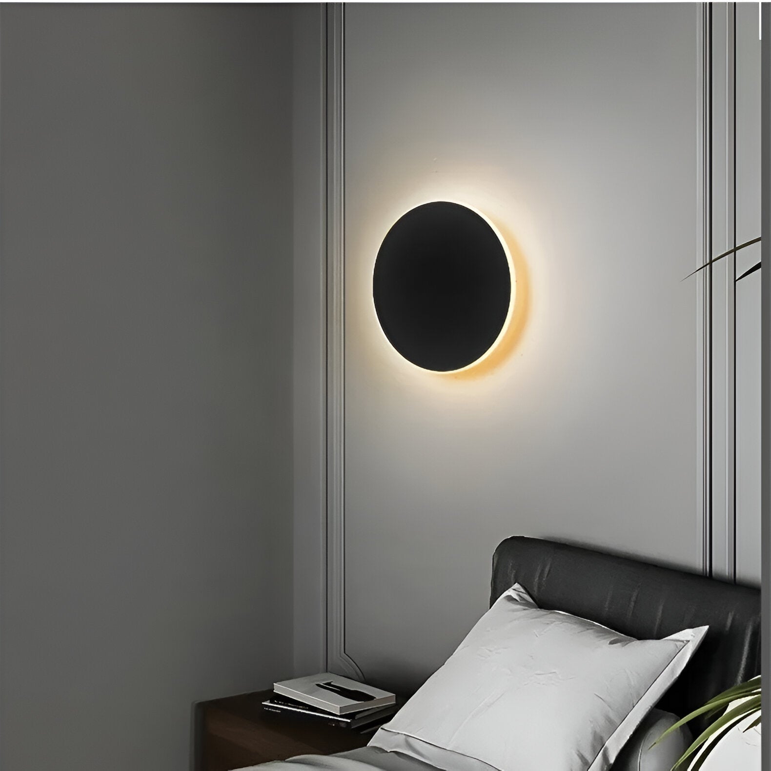 Wall Light Aluminum 11.8 in Round Warm LED Bedroom Hallway Minimalist Modern Nordic Sconce Ambient Lighting | Thomler