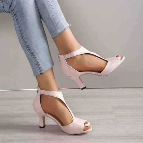 Women's Cushioned High Heel Dress Shoes with Arch Support for All-Day Comfort, Work, Weddings & Evening Events | Thomler