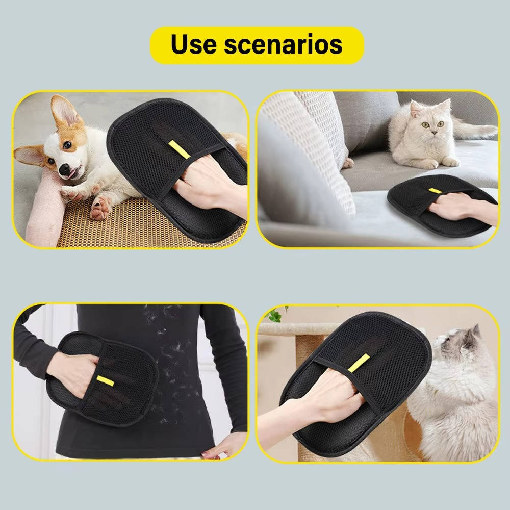 Dual-Sided Grooming Mitt for Dogs & Cats – 2-Pack Fur Collector for Upholstery & Clothing | Thomler
