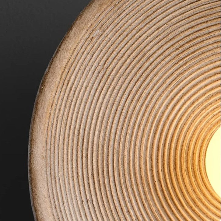 Wall Lamp Resin Glass 19.7 in Round White Bedroom Living Room Ambient Lighting Scandinavian Minimalist Sconce | Thomler