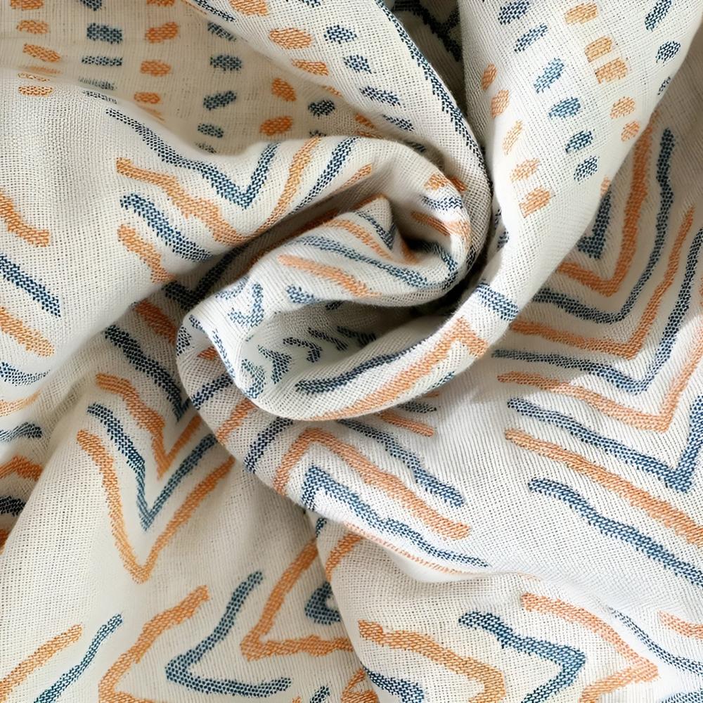 Dual-Sided All-Cotton Throw Blanket for Couch, Bed & Decor | Soft Reversible Woven Textile | Machine Washable Accent Cover | Thomler