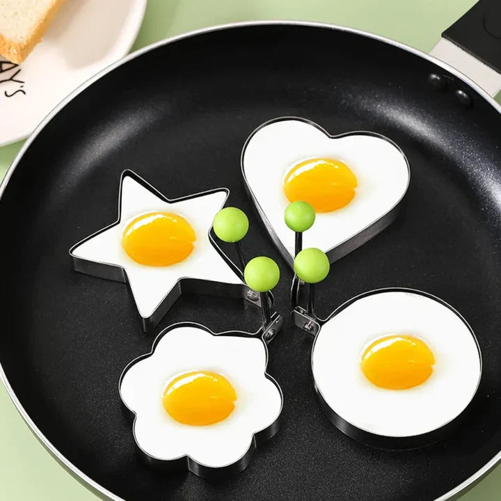 Silicone Breakfast Shaping Rings 10-Piece Set for Eggs Pancakes Omelets Kids Morning Meals Nonstick Easy-Release Kitchen Tools | Thomler