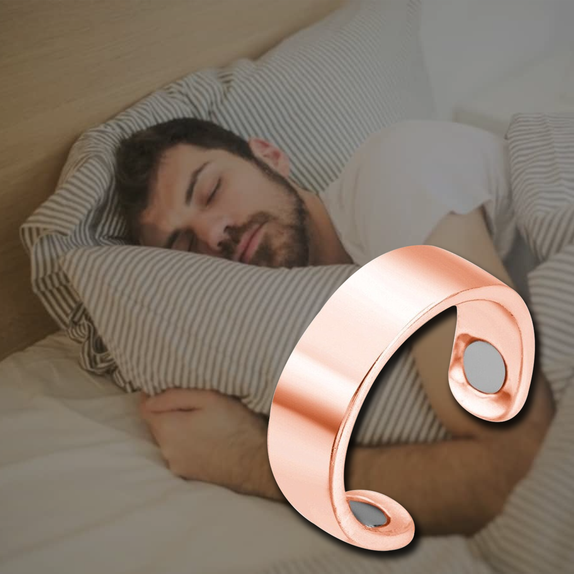 Acupressure Sleep Ring for Snoring Relief – Comfortable Silicone Design for Pinky Finger – Better Sleep Quality Aid for Men & Women | Thomler