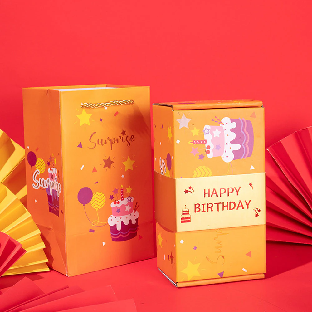 Pop-Up Gift Box with Surprise Reveal Mechanism for Birthdays, Weddings & Christmas – Decorative Keepsake Packaging | Thomler
