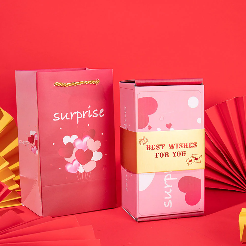 Pop-Up Gift Box with Surprise Reveal Mechanism for Birthdays, Weddings & Christmas – Decorative Keepsake Packaging | Thomler