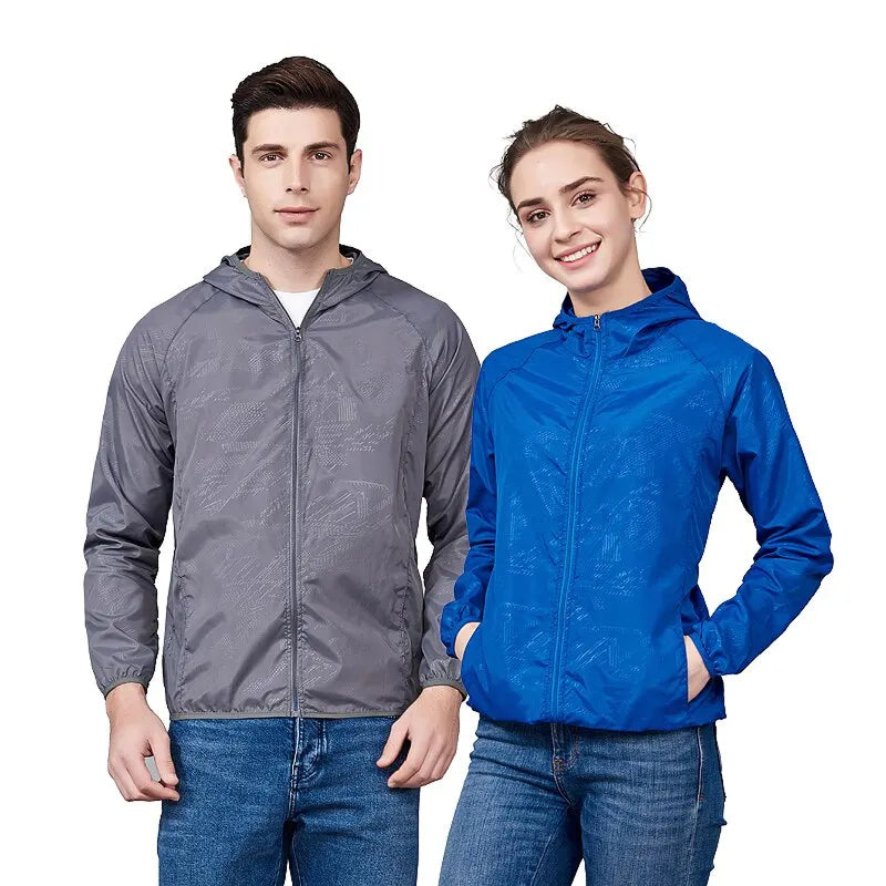 Packable Rain Shell Jacket with UPF 40+ Sun Protection & Quick-Dry Fabric for Hiking, Running, Cycling & Everyday Outdoor Use | Thomler
