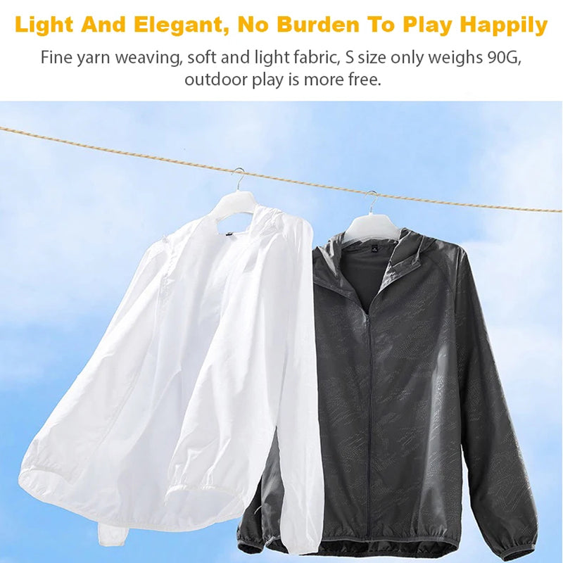 Packable Rain Shell Jacket with UPF 40+ Sun Protection & Quick-Dry Fabric for Hiking, Running, Cycling & Everyday Outdoor Use | Thomler
