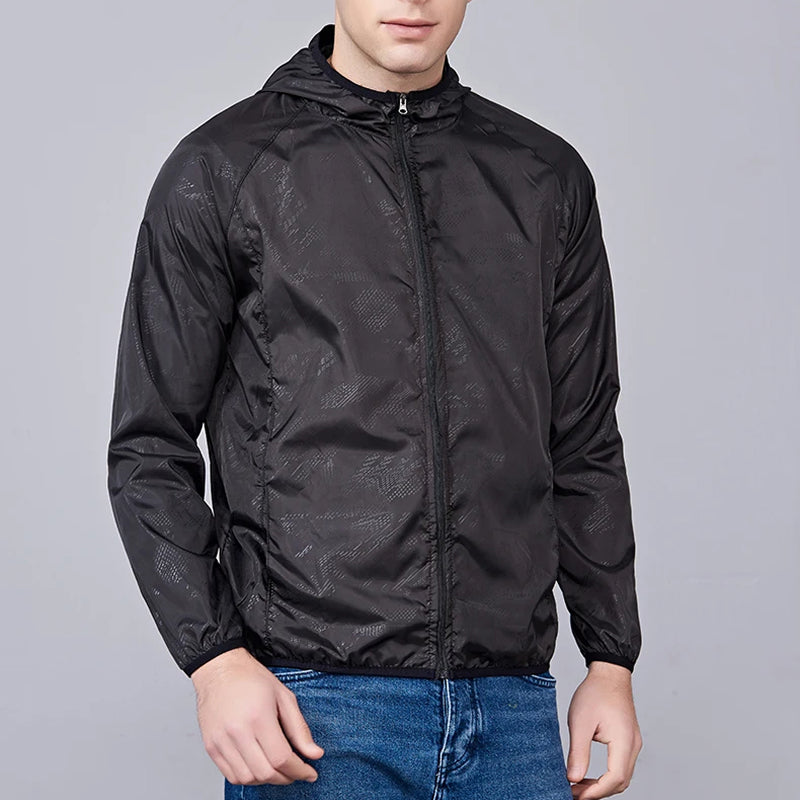 Packable Rain Shell Jacket with UPF 40+ Sun Protection & Quick-Dry Fabric for Hiking, Running, Cycling & Everyday Outdoor Use | Thomler