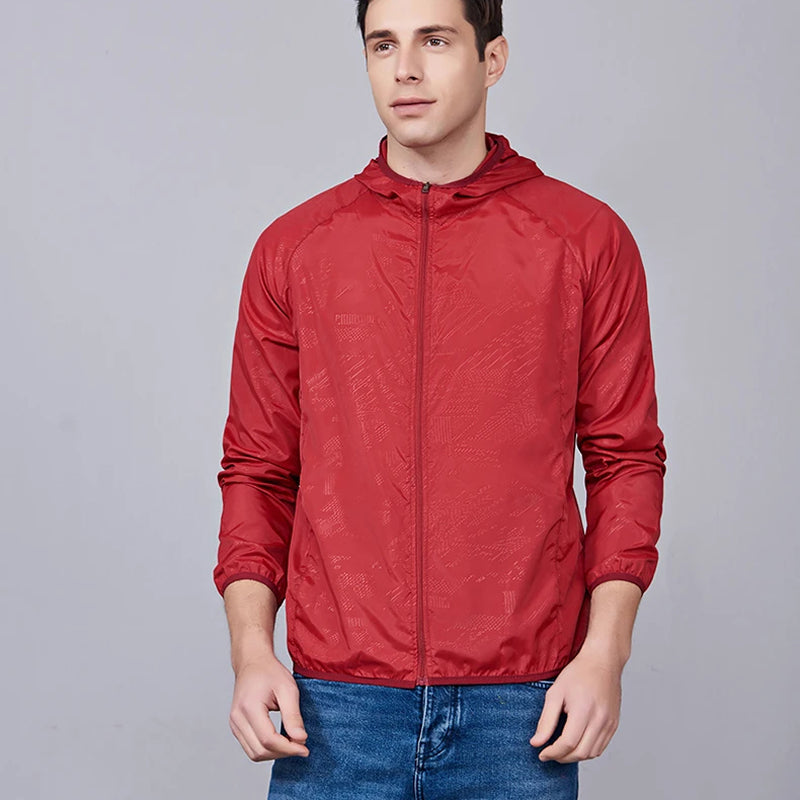 Packable Rain Shell Jacket with UPF 40+ Sun Protection & Quick-Dry Fabric for Hiking, Running, Cycling & Everyday Outdoor Use | Thomler