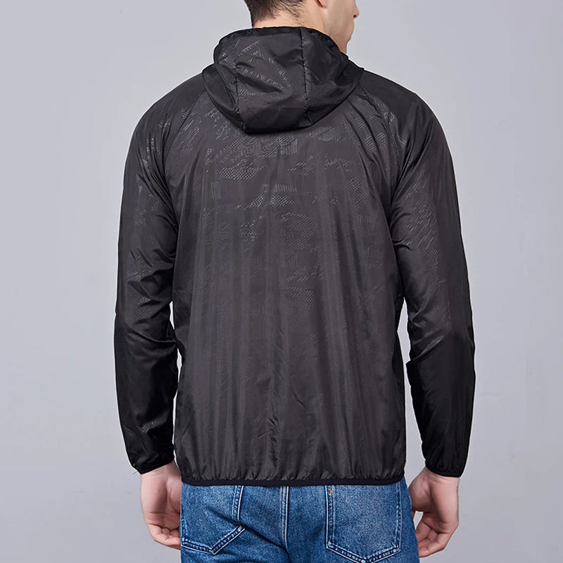 Packable Rain Shell Jacket with UPF 40+ Sun Protection & Quick-Dry Fabric for Hiking, Running, Cycling & Everyday Outdoor Use | Thomler