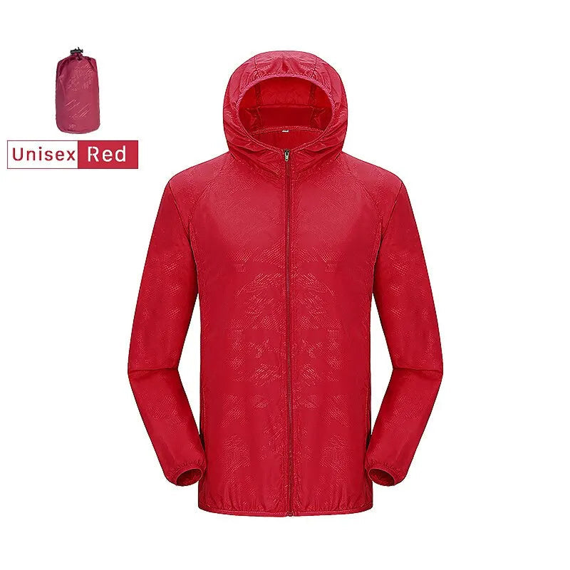 Packable Rain Shell Jacket with UPF 40+ Sun Protection & Quick-Dry Fabric for Hiking, Running, Cycling & Everyday Outdoor Use | Thomler