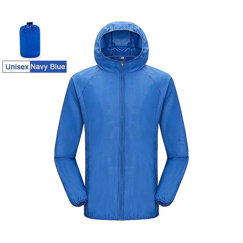 Packable Rain Shell Jacket with UPF 40+ Sun Protection & Quick-Dry Fabric for Hiking, Running, Cycling & Everyday Outdoor Use | Thomler