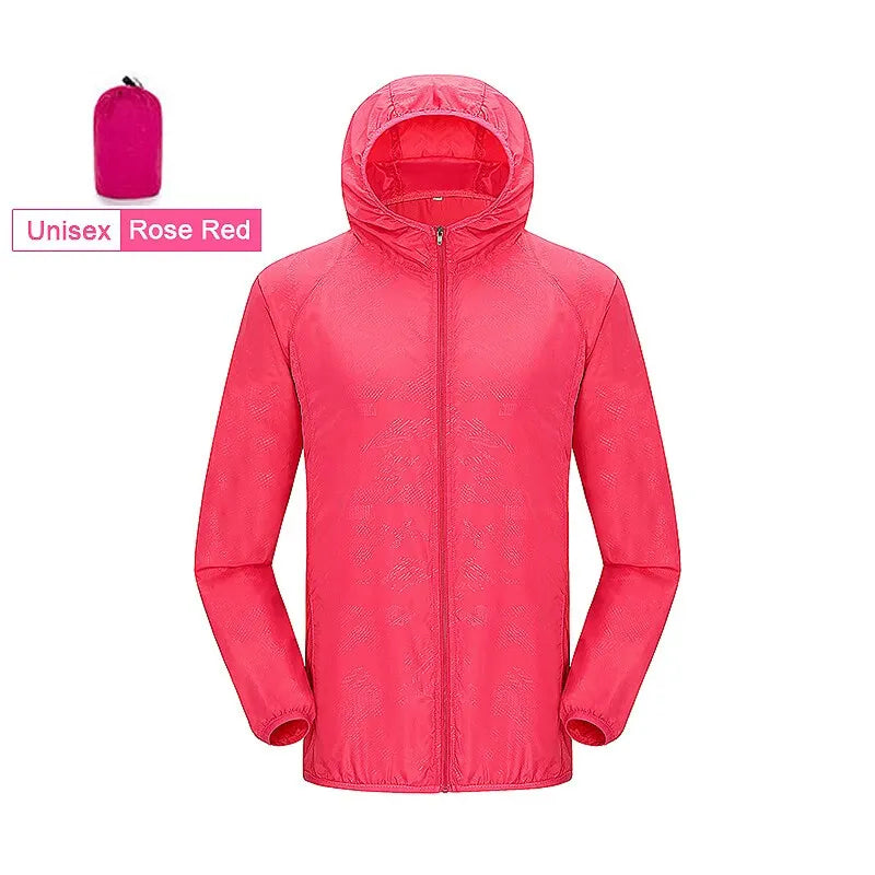 Packable Rain Shell Jacket with UPF 40+ Sun Protection & Quick-Dry Fabric for Hiking, Running, Cycling & Everyday Outdoor Use | Thomler