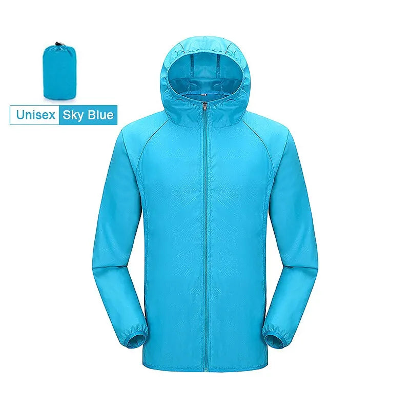 Packable Rain Shell Jacket with UPF 40+ Sun Protection & Quick-Dry Fabric for Hiking, Running, Cycling & Everyday Outdoor Use | Thomler